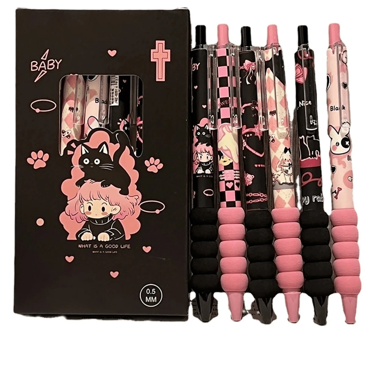 Ideal Stationery & Office Supply - Juego de 6 Bolígrafos de Diseño