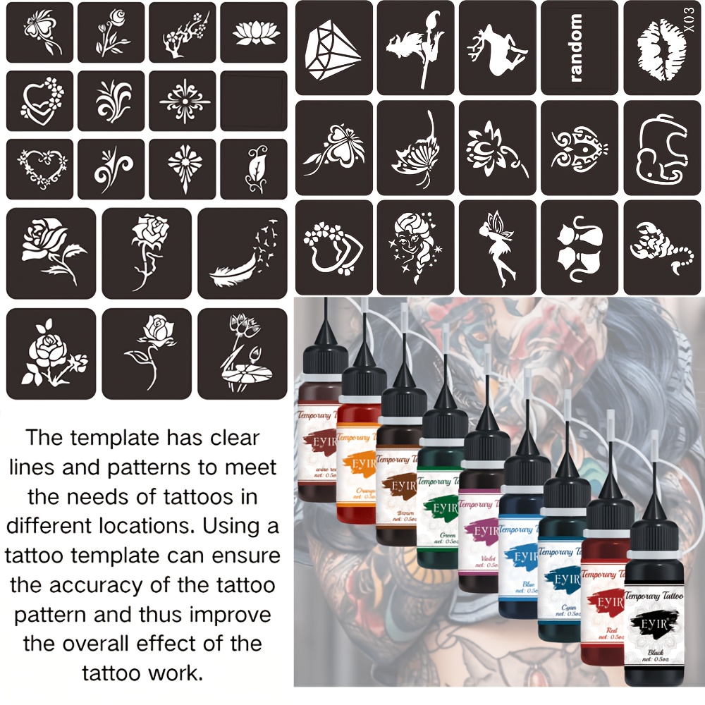 Kit de tatuajes temporales de  - Gel Ink Pen Set reseña y precio