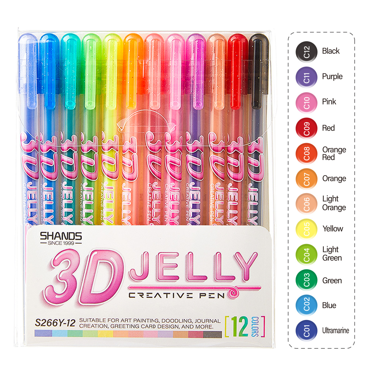 SHANDS Juego de 12 bolígrafos  - Gel Ink Pen Set reseña y precio
